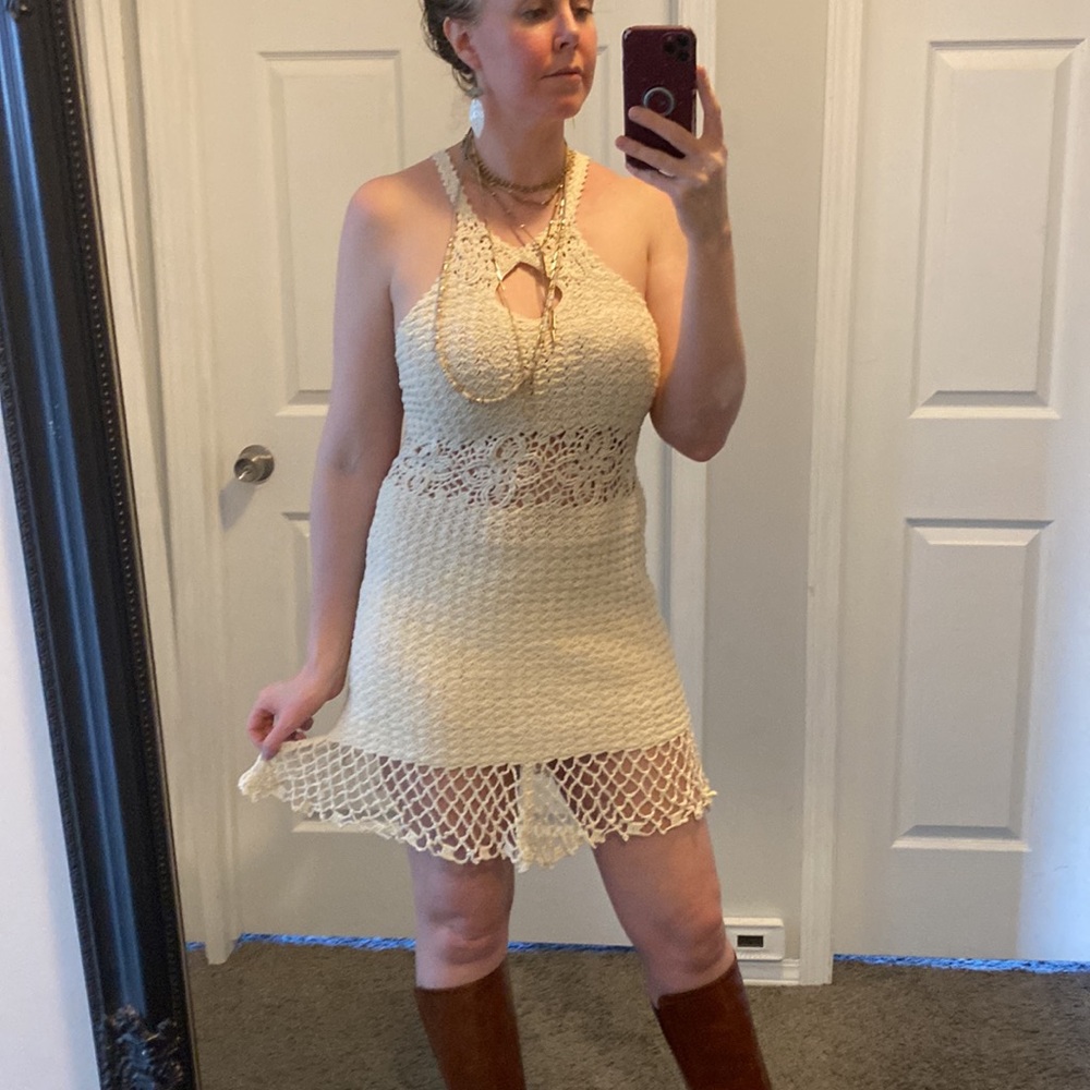 [S] Crochet Mini Dress - Picture 8 of 9